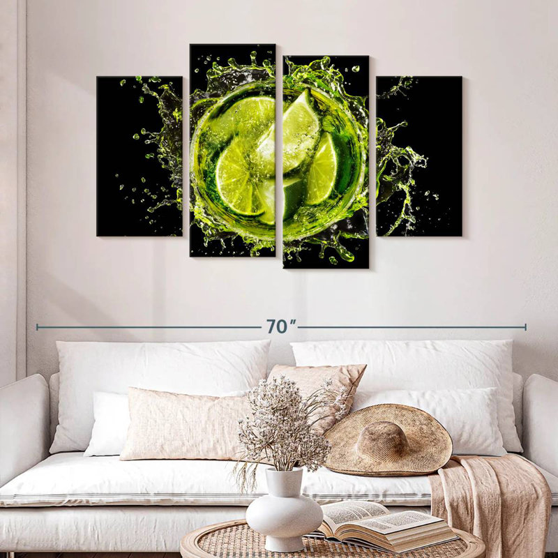 Yarlin Lime Cocktail Splash, H 32 po x l 52 po