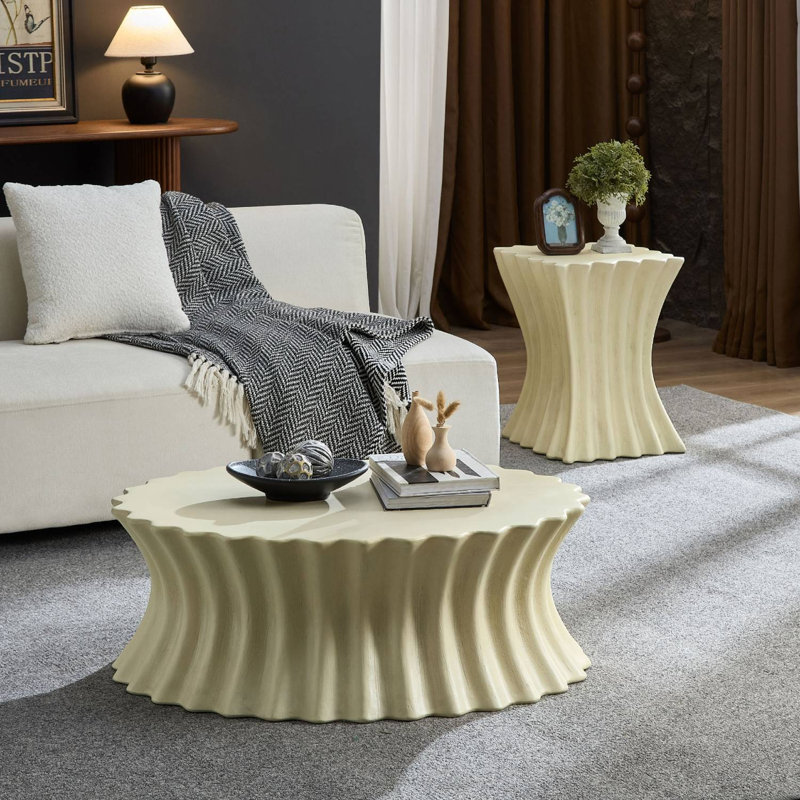Ensemble de 2 tables basses en fibre de verre