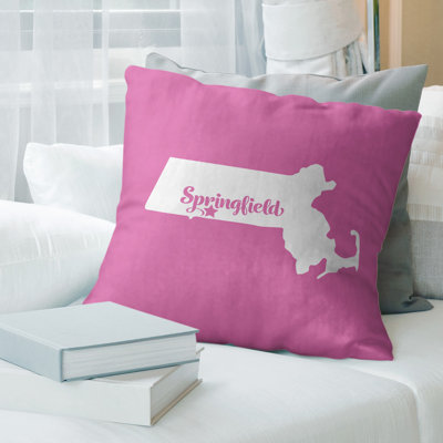 Massachusetts Throw Pillow