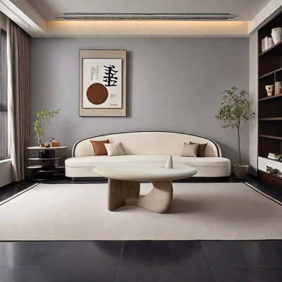 Solid Ash Wood Coffee Table with  Unique Design