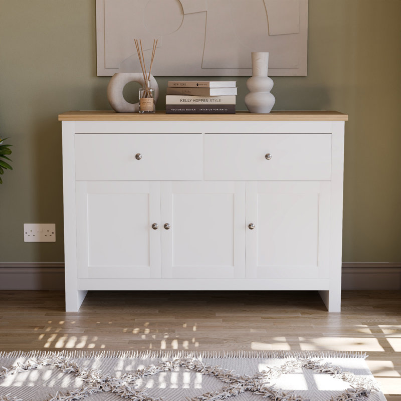 Beacsfield 117Cm Wide 2 Drawer Sideboard, White