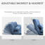 Canapé convertible, canapé-lit pliant, chaise longue d'invité avec 2 coussins, dossier et appui-tête réglables, L 40,25 po, bleu-44211137-65798851