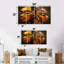 Ensemble de 4 décorations murales Kushite Vision Minimal Contemporary - Masque africain-649449949