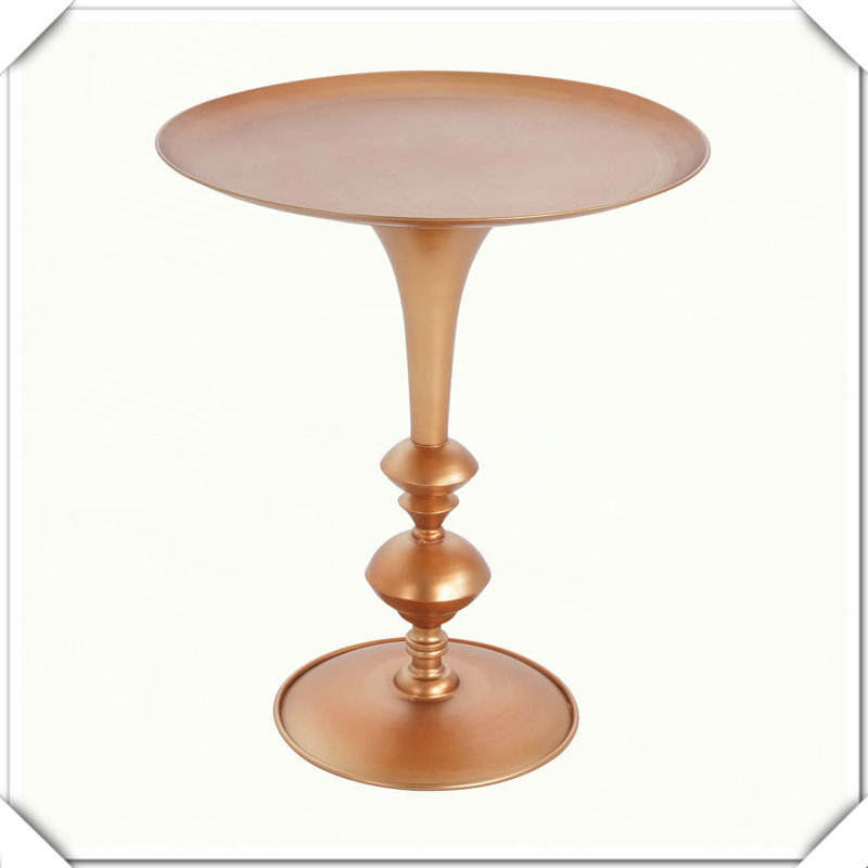 Petite table de bout ronde en métal rétro fonctionnelle, polyvalente, pratique et élégante