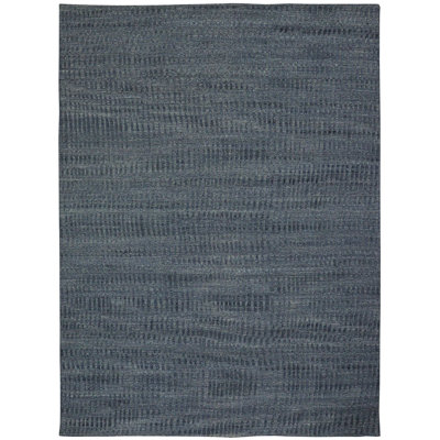 Tapis rectangulaire en laine fabriqué à la main Sound Waves