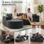 3 Seater Fabric Corner Sofa-128842366-133392890