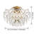 Havant 3-light 15.8" Brushed Brass Crystal Flush Mount