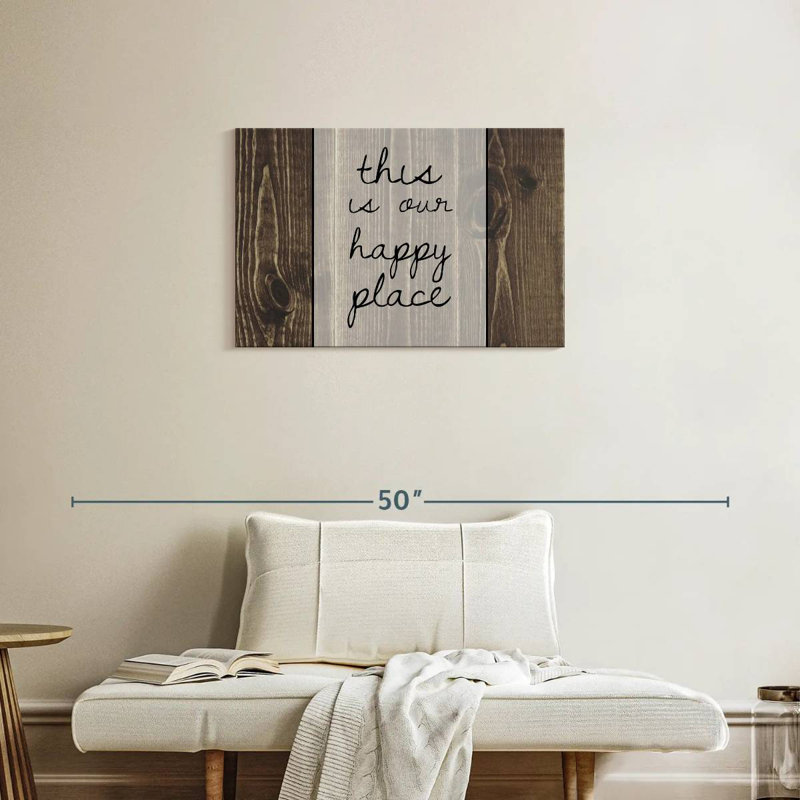 Plaque murale Our Happy Place, H 20 po x l 30 po
