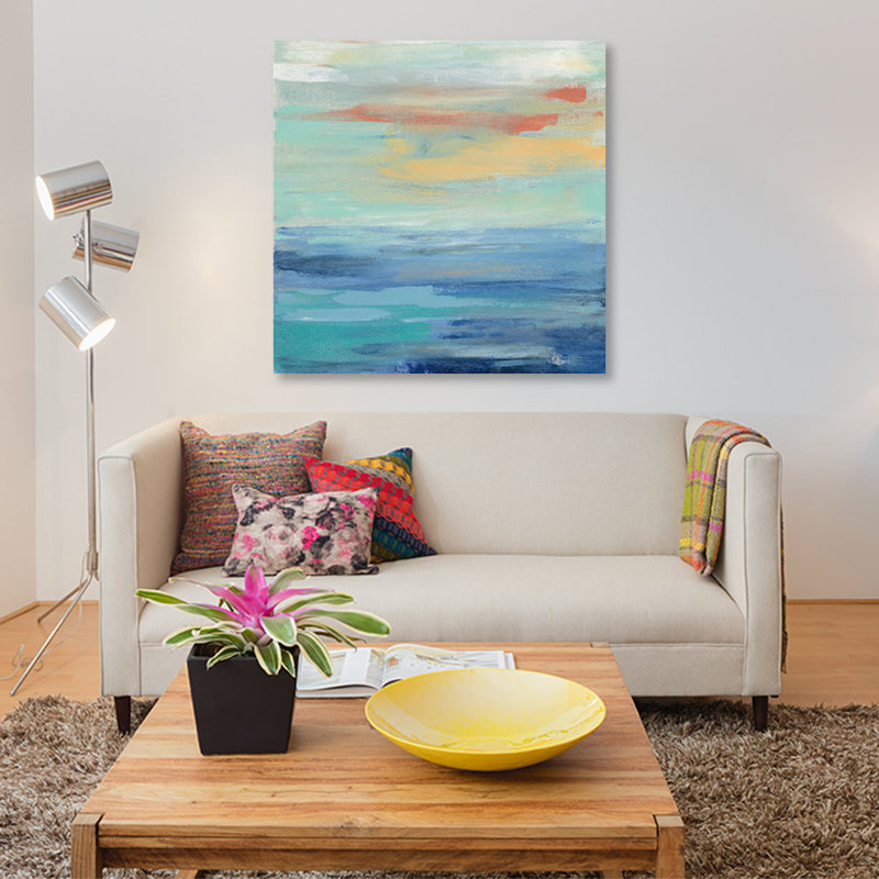 «Sunset Beach II», reproduction d'art sur toile, H 48 po x l 48 po x P 1,5 po, Toile tendue, Non mat