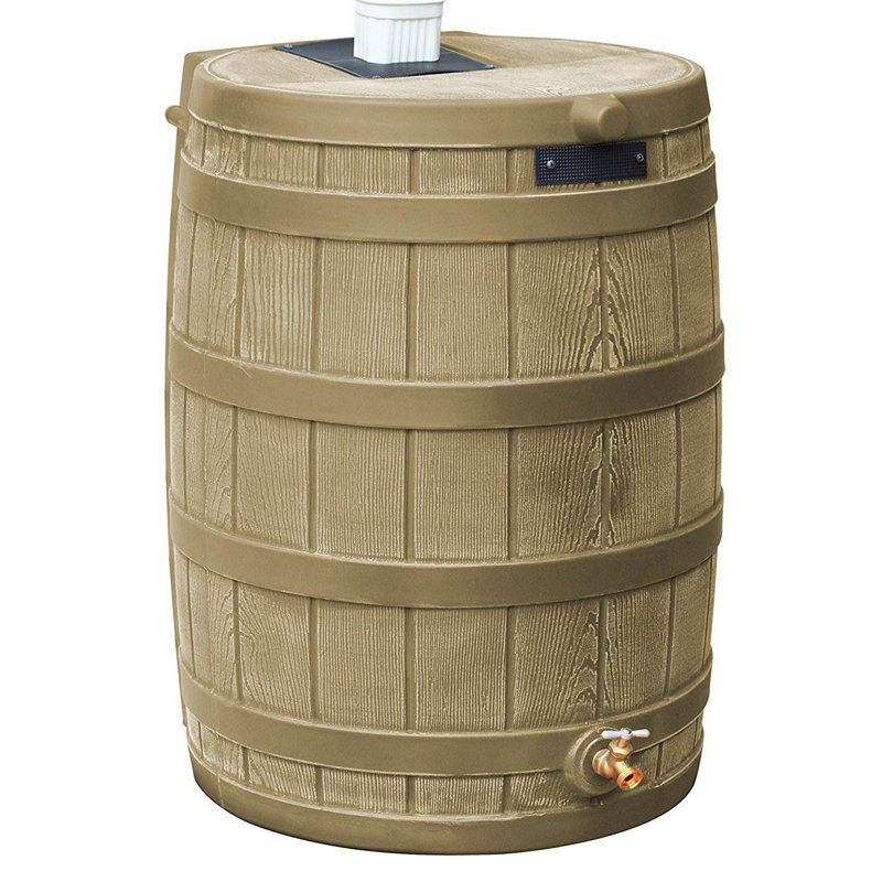 50 gallons Baril de pluie en plastique résistant aux intempéries