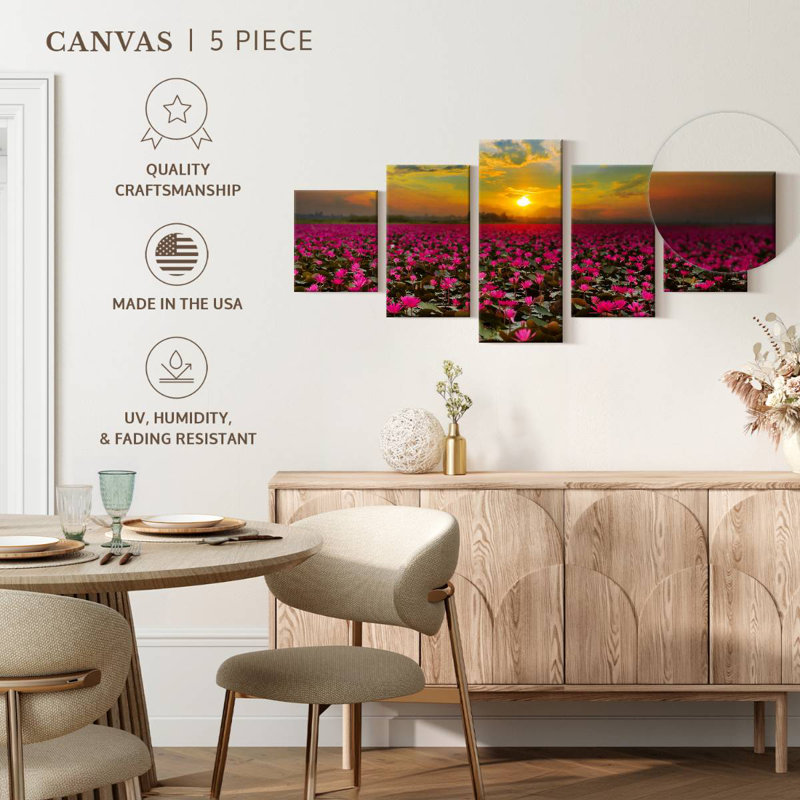 Sea Of Lotus, 36" H x 80" W
