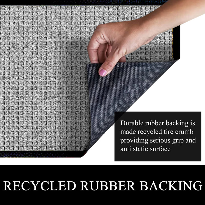 Odarius Indoor/Outdoor Non-Slip Polypropylene Doormat with Rubber Backing – Washable Welcome Mat for Entryway, Patio, Garage & Office