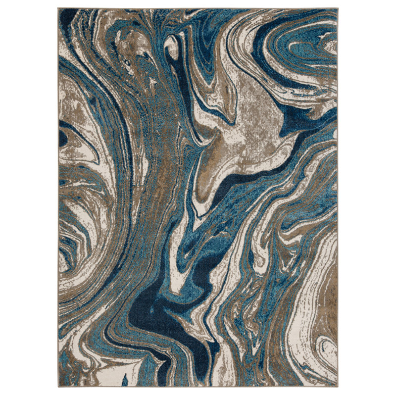 Abstract Indoor Rug, Rectangle 9'2" x 12'6"