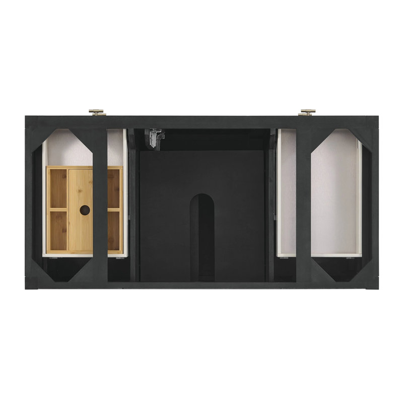 Myrrin 48'' W Single Vanity, Carbon Oak, Phantome Eclos, 8" Widespread