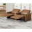 Latitude Run Power Recliner, Leather Loveseat Recliner Couch with Cup Holder& Charging Socket