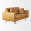 Ladanian 65” genuine leather loveseat with armrests