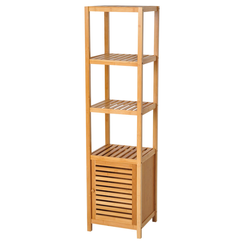Vizcarrondo Solid Wood Freestanding Linen Cabinet