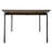 Extendable Solid Wood Top Metal Base Dining Table