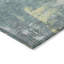 Tapis extérieur lavable abstrait turquoise et ivoire 3 pi x 5 pi
