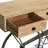 Brynne Black Metal 3 Drawers Bike Console Table with Wood Top