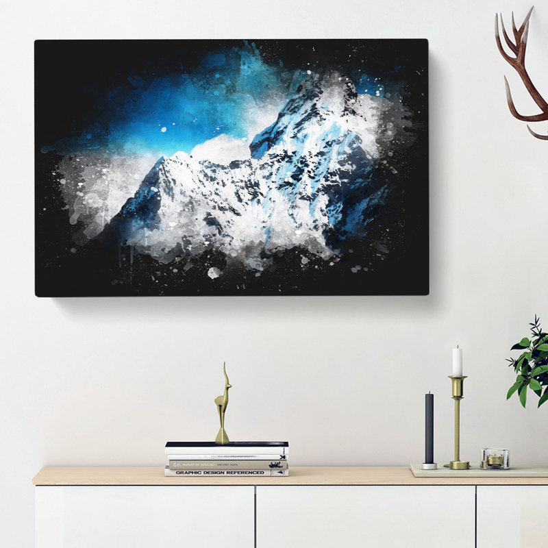 Mount Everest - Wrapped Canvas Painting, 35cm H x 50cm W x 3cm D