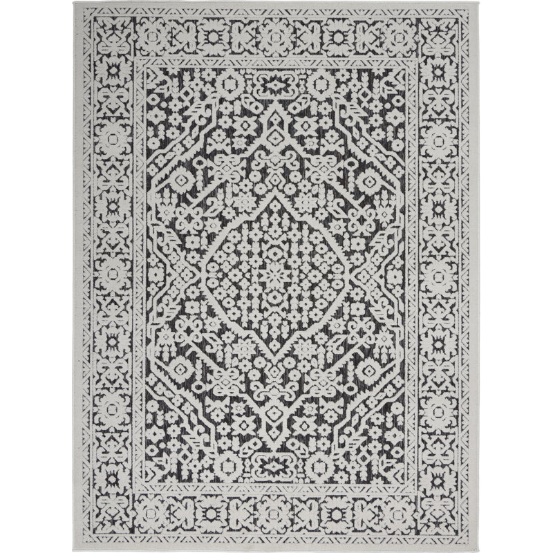 Tapis gris moderne Romelia, Rectangle 4 pi x 6 pi