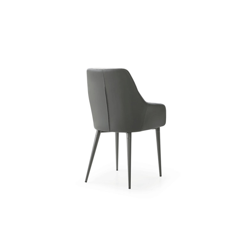 Chaise rembourrée moderne bicolore avec pieds minces