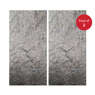 Pack of 2, RockFlex Soft & Flexible PU Wall Cover | Realistic Stone Texture | 1200 x 600 mm | Lightweight, Waterproof, Easy Adhesive Installation