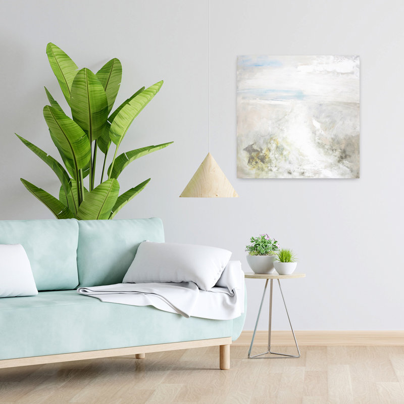 Île de Sanibel, art contemporain abstrait océan côtier, H 24 po x l 24 po