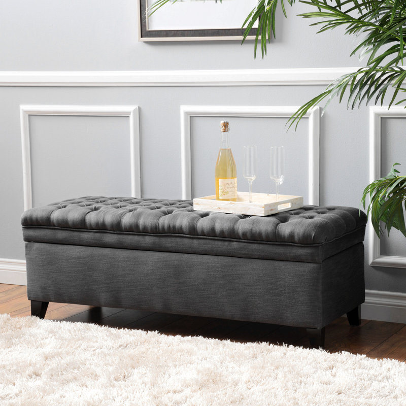 OTTOMAN DE RANGEMENT JULiana, Gris