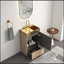 Meuble-lavabo à rayures en chêne clair Gada-1765692287