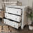 3-Drawer Dresser – White Rustic Nightstand, Small Space, Living Room