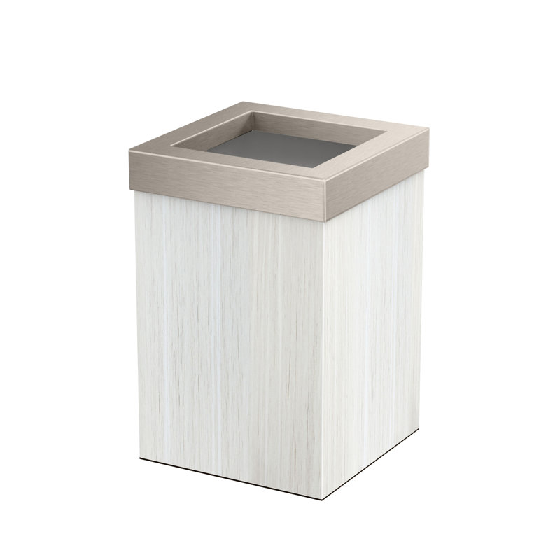 Poubelle 3 gallons en acier inoxydable avec couvercle ouvert amovible | Base carrée ouverte avec base rembourrée Elevate