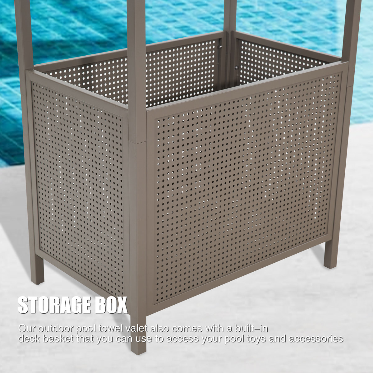 Peak Home Furnishings 3-tier Storage Rack Metal Shelf With Hooks And ...