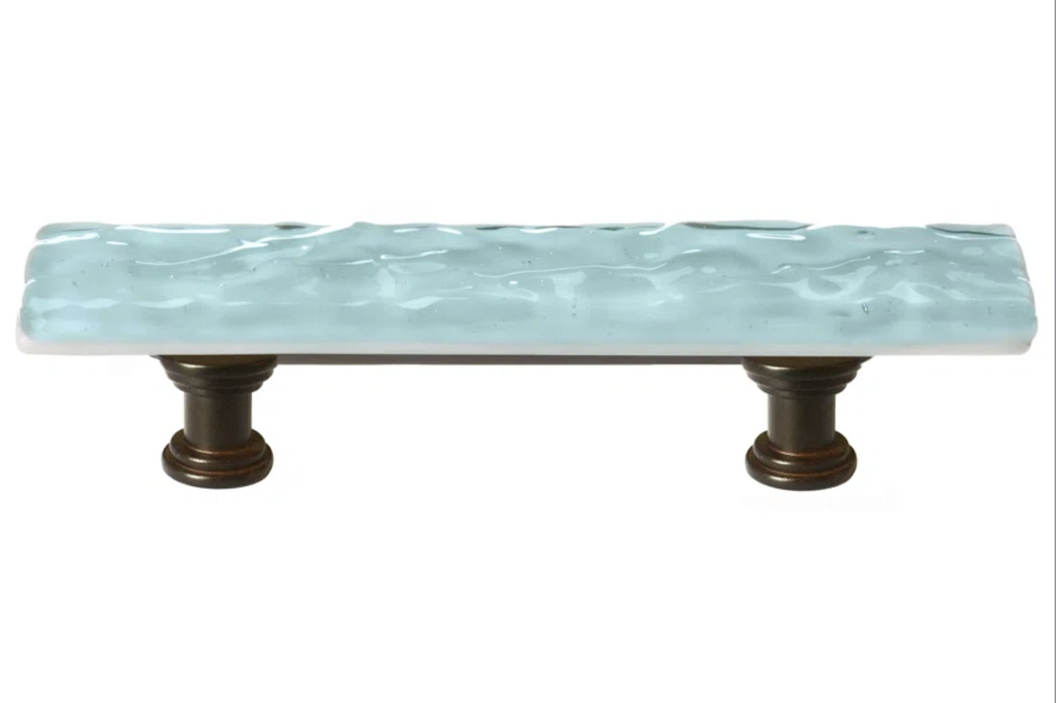 Skinny Glacier Bar / Handle Pull Pull, Oil Rubbed Bronze, Light Aqua