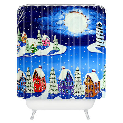 Rideau de douche simple snowy shoreline Faustine