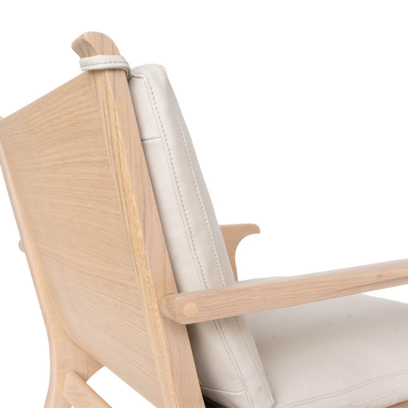 Ren Armchair, Omega Ice Leather/Natural Oak