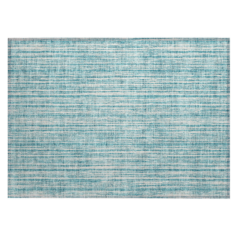 Machine Washable Indoor/Outdoor Chantille ACN760 StripesRug, 1'8" x 2'6", Paprika