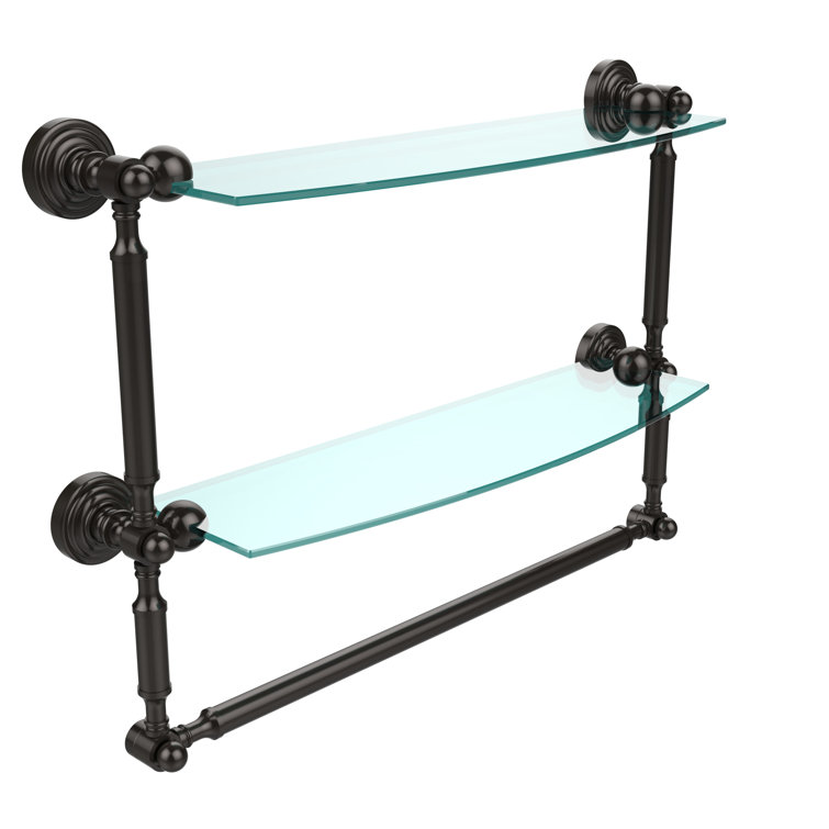 Retro Wave 2 Piece Tiered Shelf with Towel Bar