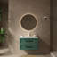 Meuble-lavabo mural moderne avec 2 tiroirs et lavabo en céramique, solution de rangement compacte et durable