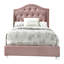 Lit simple en tissu rose pour - construction, sécuritaire et confortable avec housse 75,72 lb. Poids, portatif