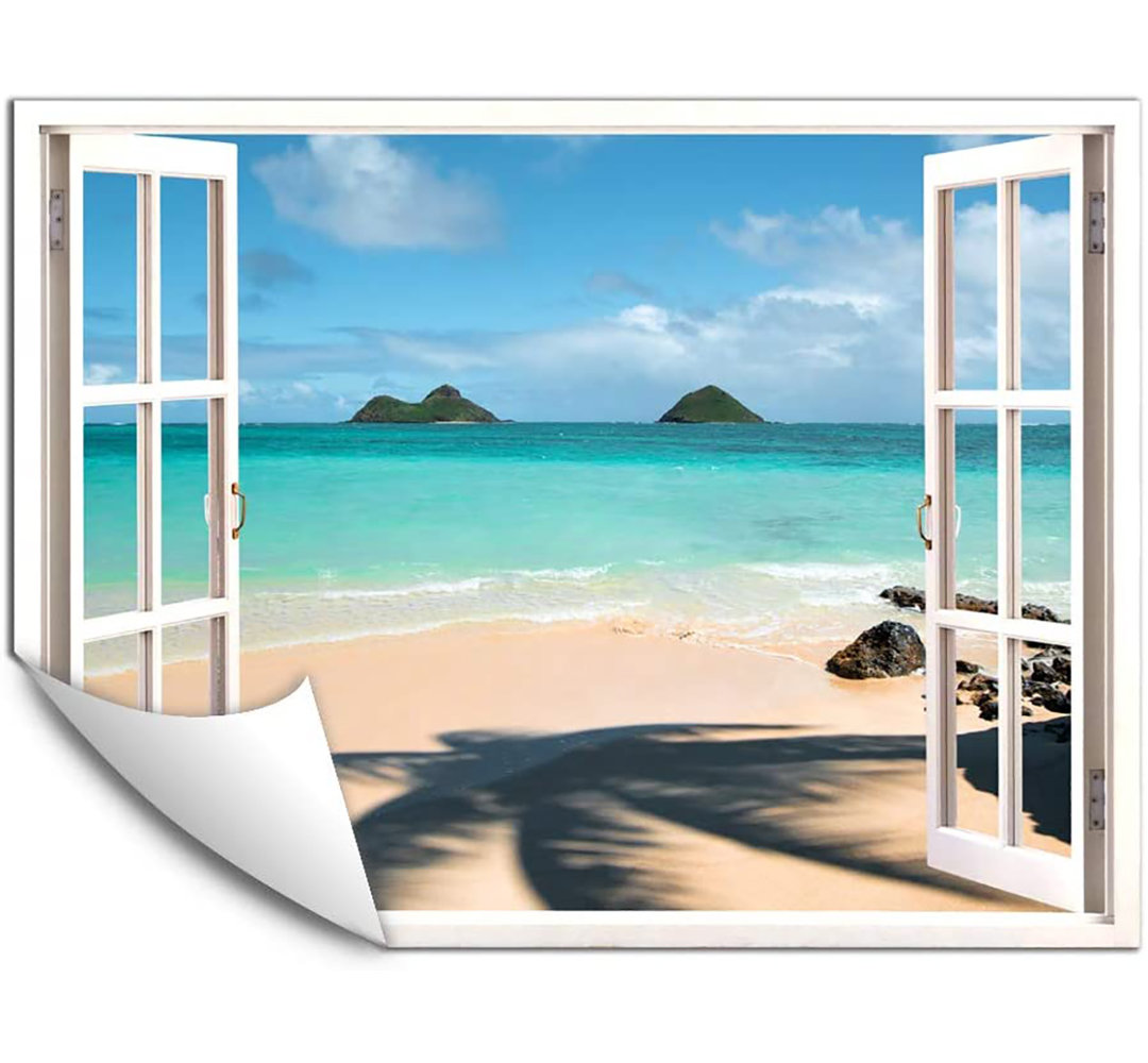 Window White Scenery Peel & Stick Border IDEA4WALL 