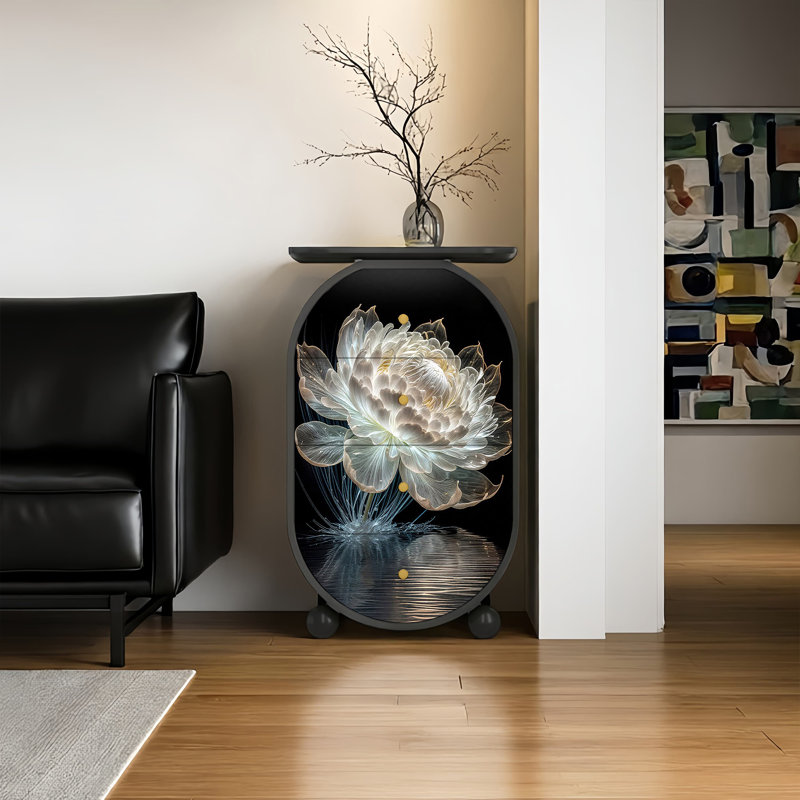 Armoire de tiroir de salon en bois massif