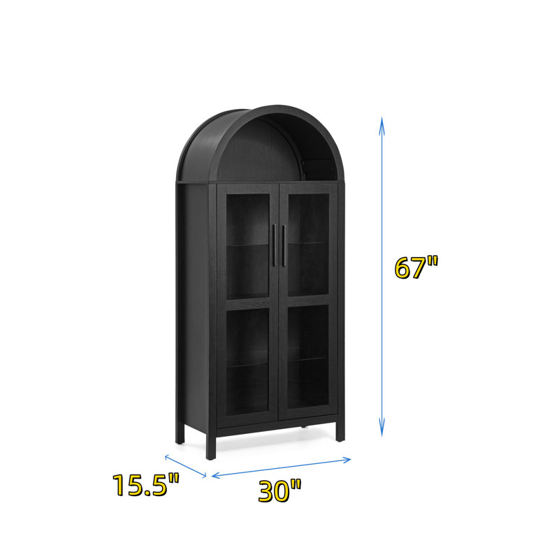 Armoire de rangement à plafond haut, Noir