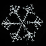 60" Warm White Sparkler Snowflake 1080 LED Lighted Window Décor