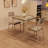 Backrest Dining Table and Chairs Set - Kitchen Dining Room Table, 2 Dining Chairs, Modern Kitchen Table, Durable MDF Material, Space-Saving Design