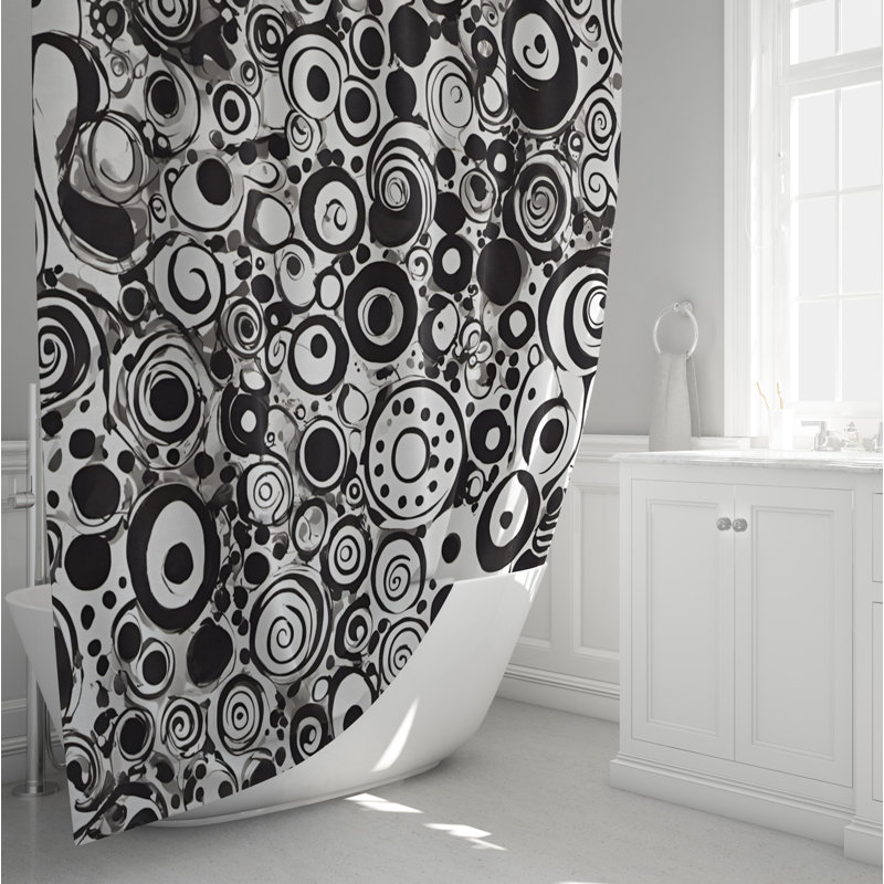 Abstract Shower Curtain, 72" H x 70" W