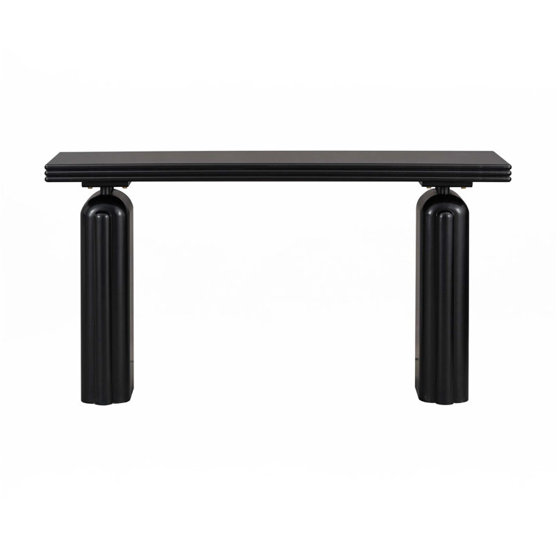 Console élégante et luxueuse en placage d'acacia