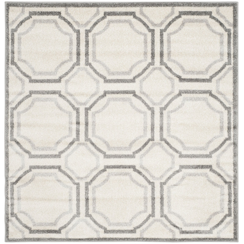 Tapis géométrique Amherst Performance, Carré 5 pi