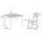 5-Pc Counter Height Dining Set Dining Table 4 X Chairs Wood Grain Look Table Top Classic Dining Room